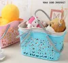 35823 hand-held basket, supermarket household storage basket, cosmetic frame, new wine basket, plastic blue Application Scenario